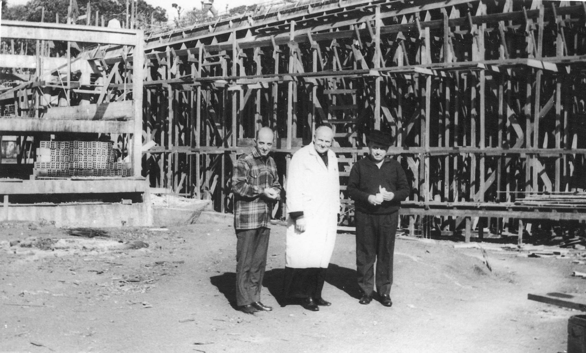 Na obra da Catedral - 1970