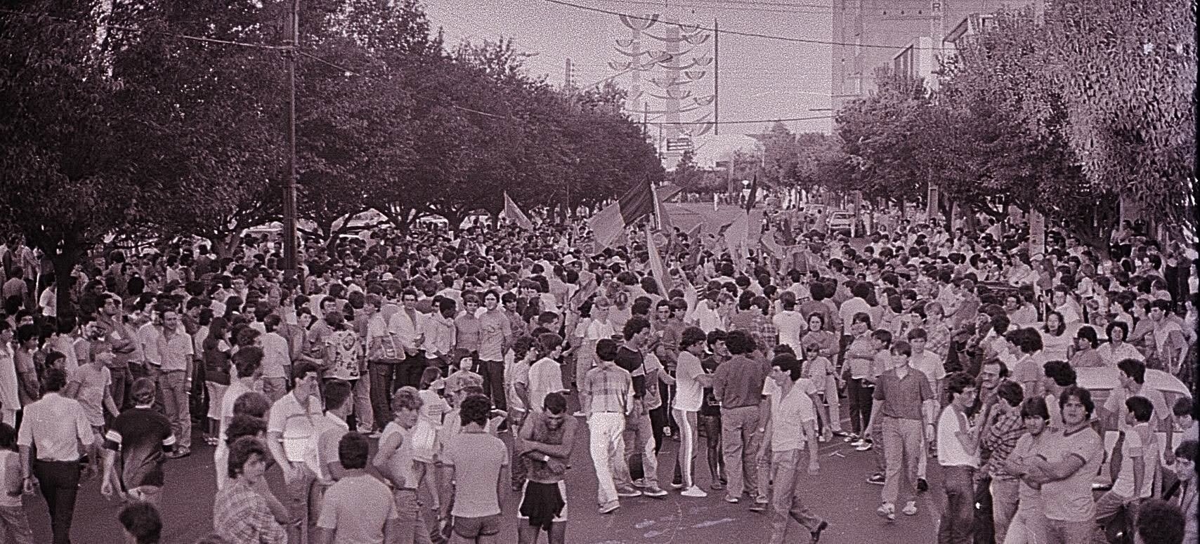 A torcida nas ruas - 1986
